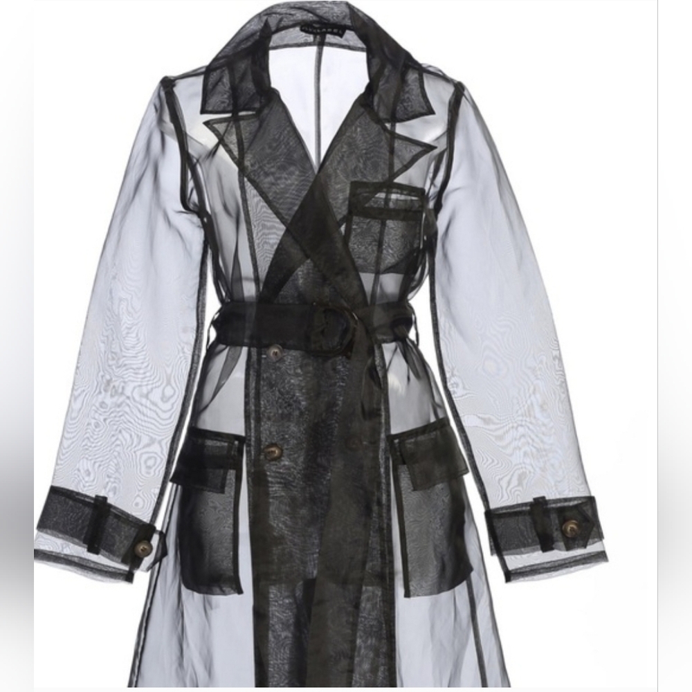 JLUXLABEL | Black Cornwell Sheer Coat Organza Jacket Size M - Picture 5 of 14